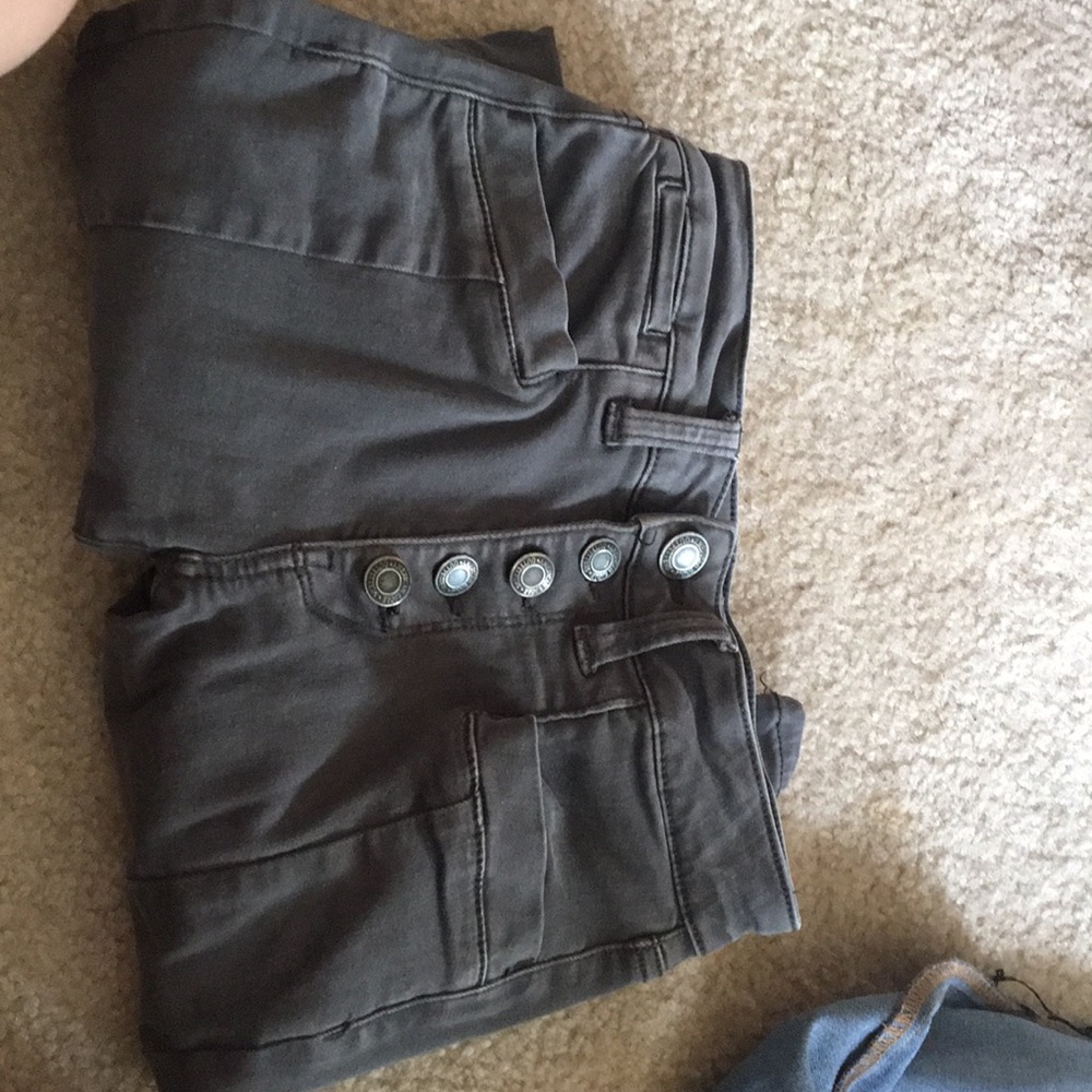 Grey Button up American Eagle Jeans